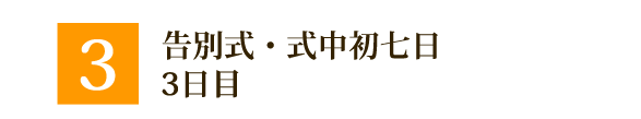 ③告別式・式中初七日　3日目